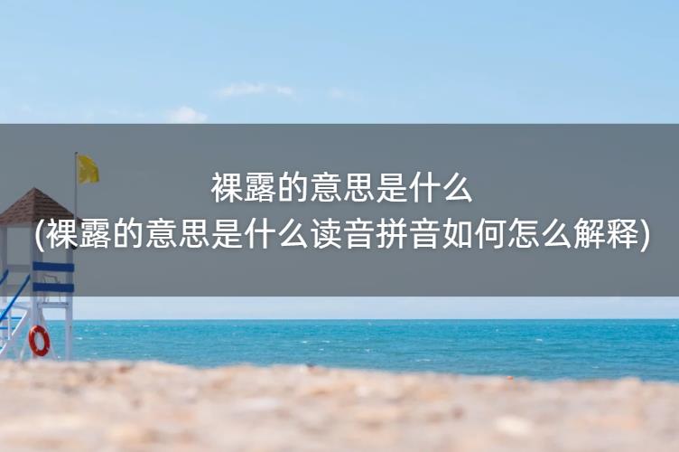 裸露的意思是什么(裸露的意思是什么读音拼音如何怎么解释)